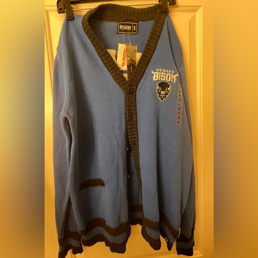 Howard Bison Blue Cardigan Sweater